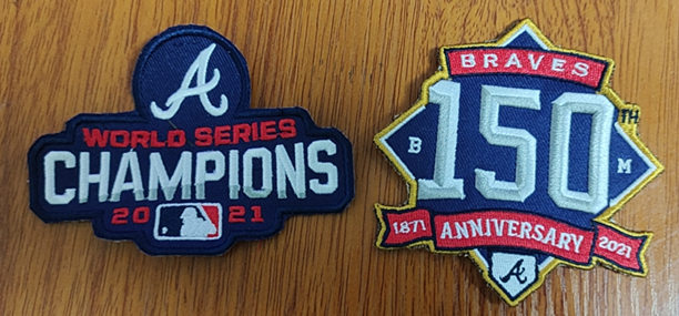 Braves 2021 WS Champions + 150TH Two patch