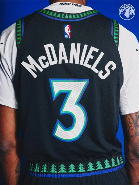 Stitched Minnesota Timberwolves 2026 Black Statement Classic Reimagined Jersey