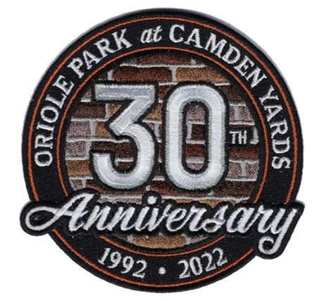 Baltimore Orioles Camden Yards 30th Patch