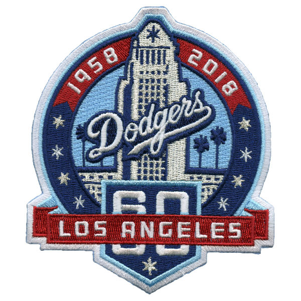 Los Angeles Dodgers 60TH patch