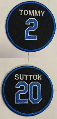 #20 Don Sutton #2 Tommy Lasorda Dodgers Jersey Patches