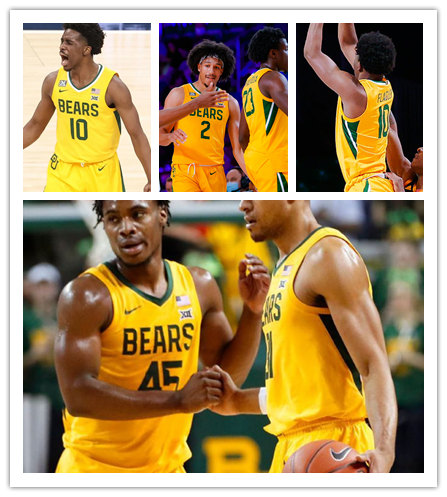 Mens Baylor Bears Custom Nike Gold NCAA College Basketball Jersey