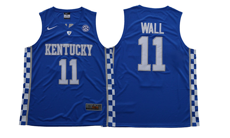 Men's Kentucky Wildcats #11 John Wall Royal Blue College Basketball  Nike Swingman Stitched NCAA Jersey