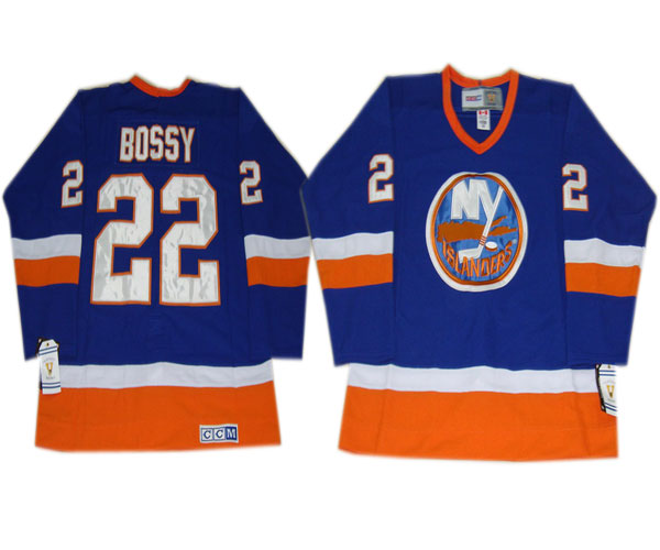 New York Islanders #22 Mike Bossy Light Blue CCM Jersey