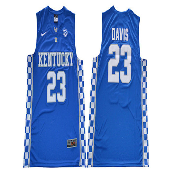 Men's Kentucky Wildcats #23 Anthony Davis Nike Royal Blue Stitched NCAA College Basketball Swingman Jersey