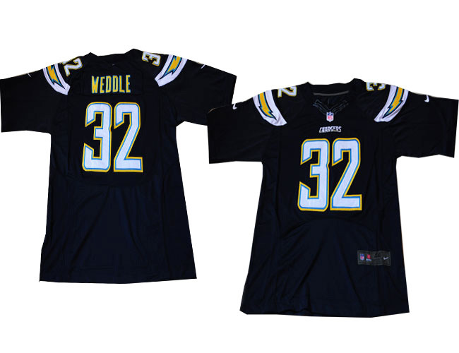 Mens Nike San Diego Chargers #32 Eric Weddle Navy Blue Nike Elite Jersey
