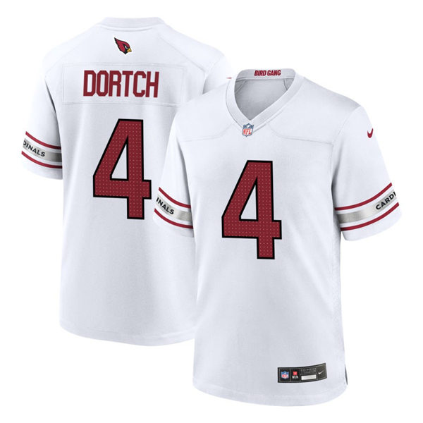 Mens Arizona Cardinals #4 Greg Dortch Nike 2023 Road White Vapor Limited Jersey
