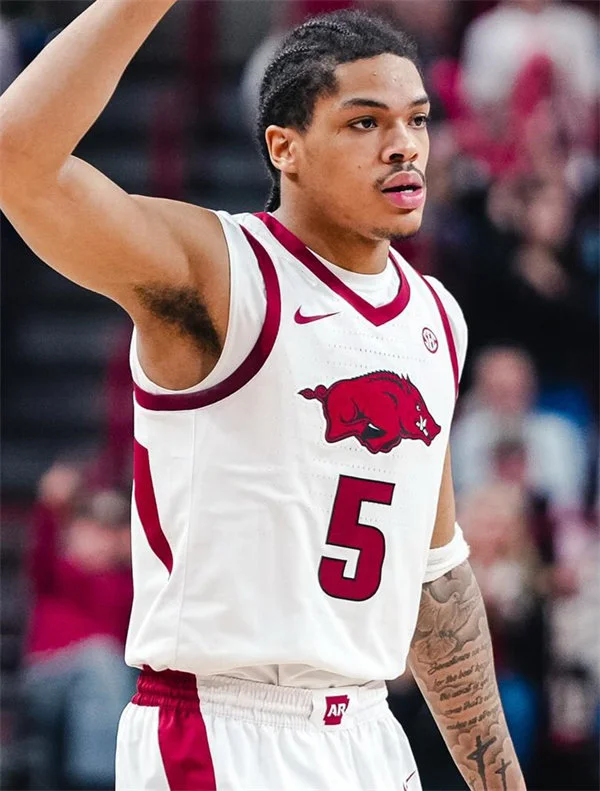 Arkansas Razorbacks #5 Darius Acuff Jr. 2025 White College Basketball Special Edition Jersey