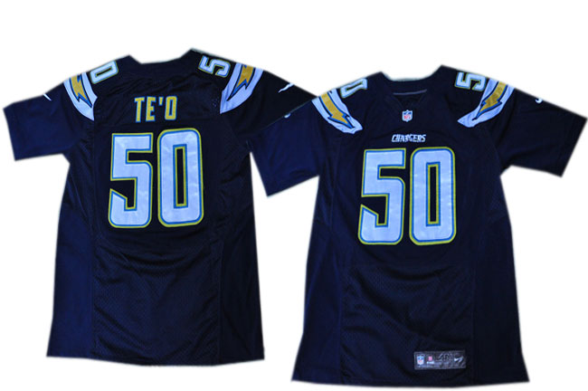 Men's Nike Elite Jersey San Diego Chargers #50 Manti Te'o Navy Blue