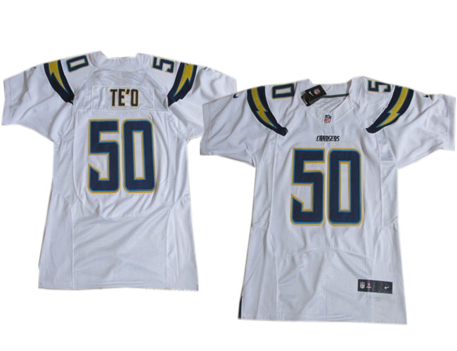 Men's Nike Elite Jersey San Diego Chargers #50 Manti Te'o White