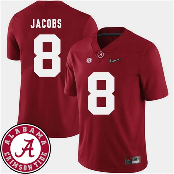 Men's Alabama Crimson Tide #8 Josh Jacobs Nike Crimson College Football Jersey