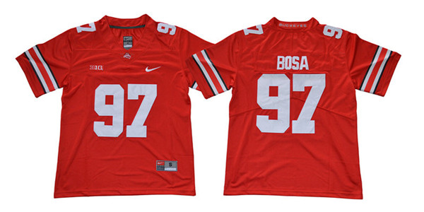 Men's Ohio State Buckeyes #97 Nick Bosa Nike Red Limited College Football Jersey