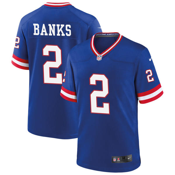 Womens New York Giants #2 Deonte Banks Nike Royal Classic Limited Jersey