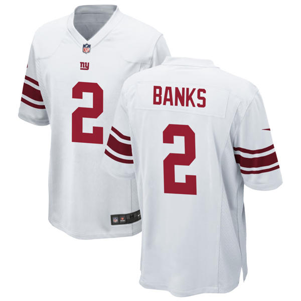 Men's New York Giants #2 Deonte Banks Nike White Vapor Untouchable Limited Jersey