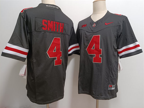 Mens Ohio State Buckeyes #4 Jeremiah Smith Nike F.U.S.E. Limited Blackout College Football Game Jersey