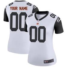 Womens Nike Cincinnati Bengals Custom Nike White Color Rush Limited Jersey