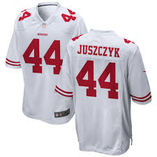 Men's San Francisco 49ers #44 Kyle Juszczyk White Road Stitched NFL Nike Elite Jersey