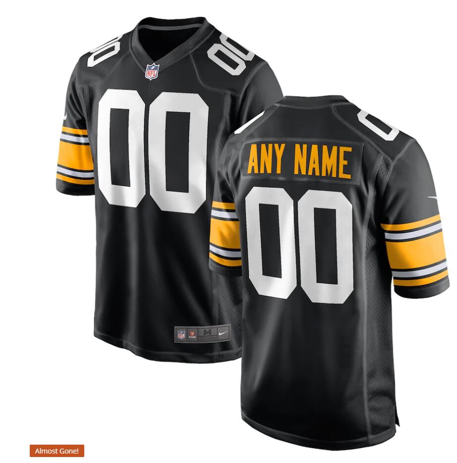 Mens Nike Pittsburgh Steelers Customized Nike Black Alternate Football Jersey
