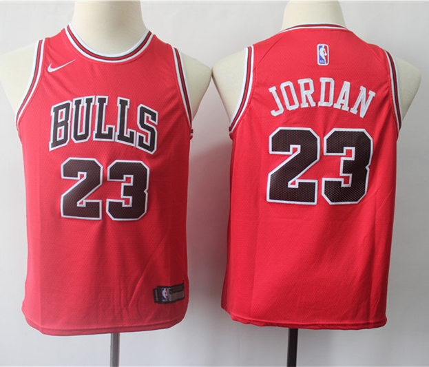 Youth Chicago Bulls #23 Michael Jordan Stitched Nike Red Basketball Jersey