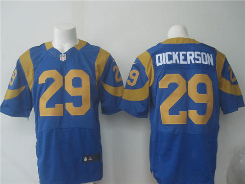 Men's St. Louis Rams Retired Player #29 Eric Dickerson Royal Blue NFL Nike Elite Jersey