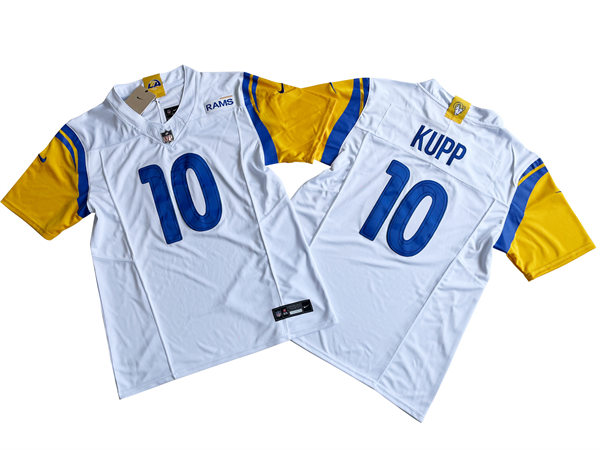 Mens Los Angeles Rams #10 Cooper Kupp 2021 Nike White Modern Throwback Vapor F.U.S.E. Limited Jersey