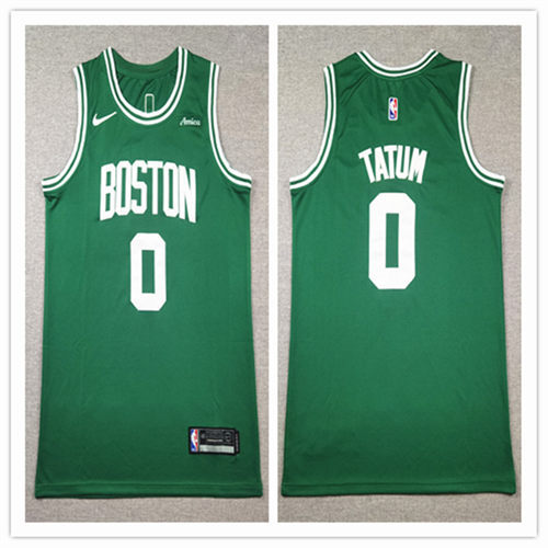 Mens Boston Celtics #0 Jayson Tatum Kelly Green Nike Icon Edition Jersey