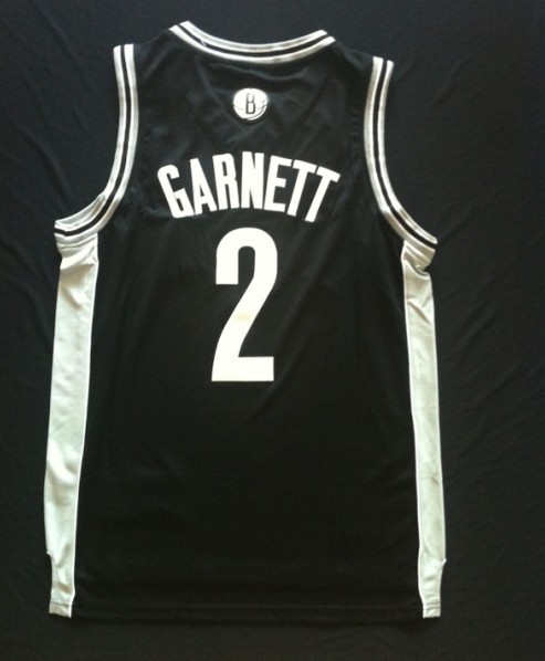 Men's Brooklyn Nets #2 Kevin Garnett Revolution 30 Swingman Black Jersey