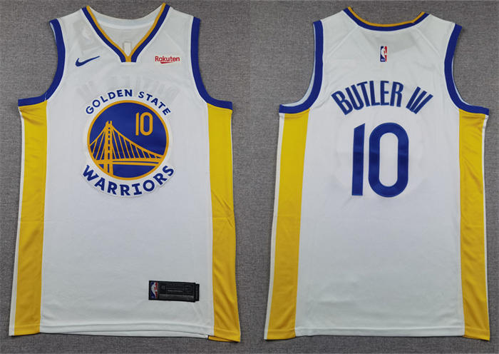 Mens Golden State Warriors #10 Jimmy Butler III Nike White Association Edition Swingman Jersey