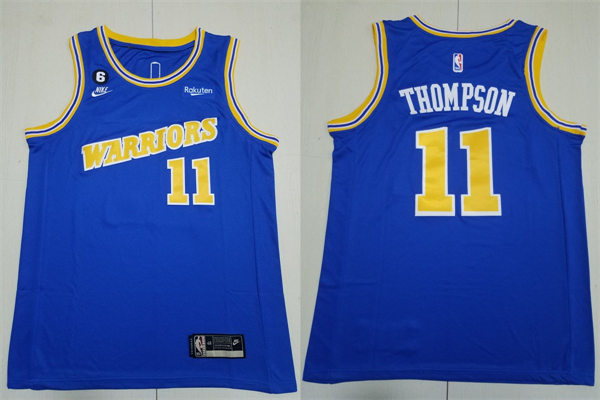 Mens Golden State Warriors #11 Klay Thompson Nike 2022-23 Royal Classics Edition Swingman Jersey