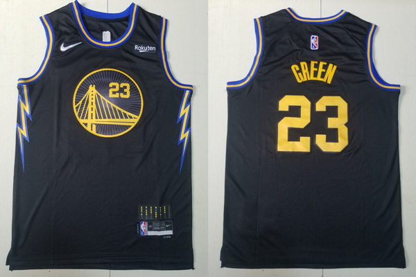 Mens Golden State Warriors #23 Draymond Green Black 2021-22 Diamond Nike City Edition Jersey