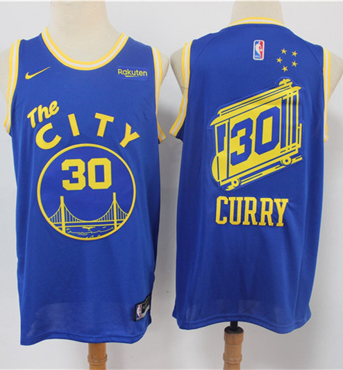 Men's Golden State Warriors #30 Stephen Curry Nike Royal Classics Edition Jersey