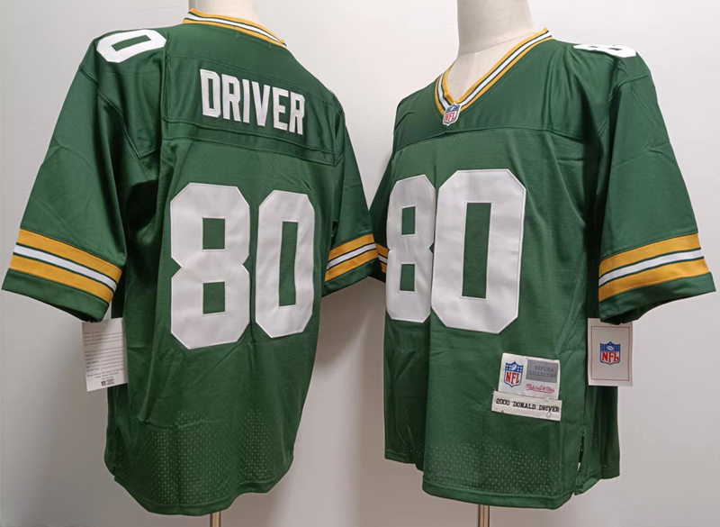 Men's Green Bay Packers #80 Donald Driver Mitchell & Ness Retired Player Jersey - Green
