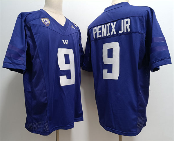 Mens Washington Huskies #9 Michael Penix Jr. Adidas Purple College Football Game Jersey