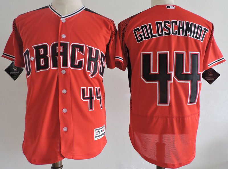 Men's Arizona Diamondbacks #44 Paul Goldschmidt Majestic Crimson Official Cool Base Player Jersey