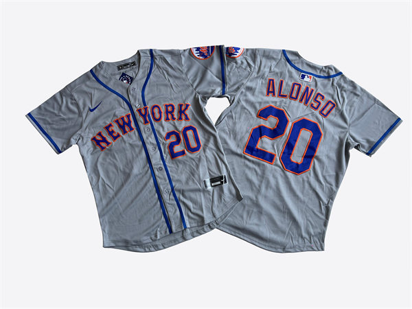 Men's New York Mets #20 Pete Alonso Gray Stitched MLB Cool Base Nike Jersey