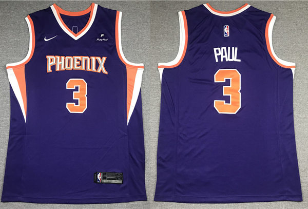 Mens Phoenix Suns #3 Chris Paul Nike Purple Icon Edition Jersey