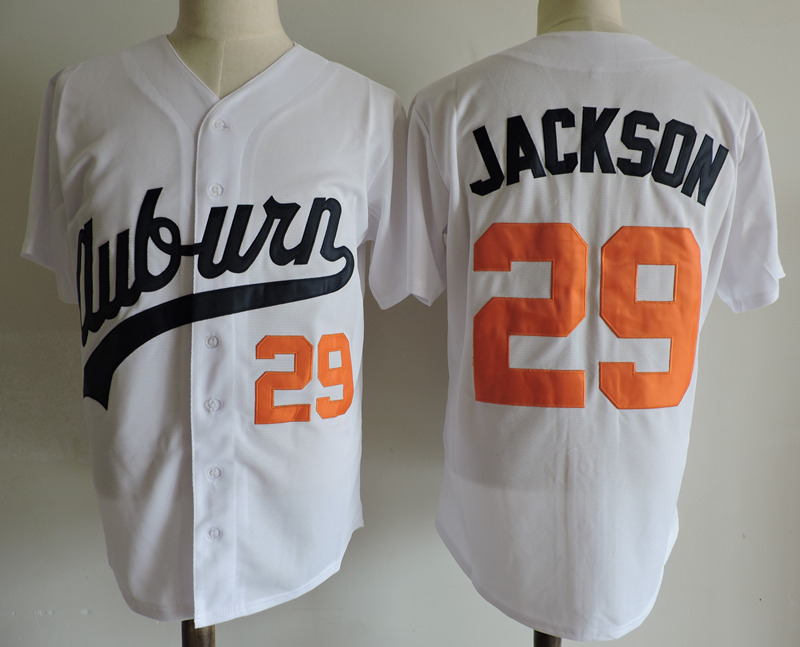 Men's NCAA Auburn Tigers #29 Bo Jackson Nike Throwback VINTAGE Baseball jersey S-3XL