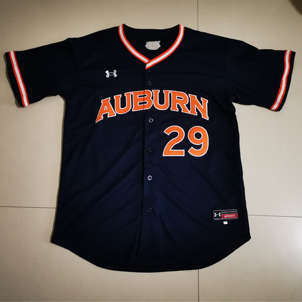 Mens Auburn Tigers #29 Bo Jackson Under Armour 2020 Navy College Baseball Game Jersey