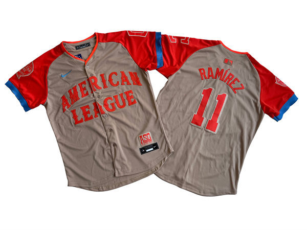 Mens Cleveland Guardians #11 Jose Ramirez Nike 2024 MLB All-Star Game Limited Player Jersey - Cream