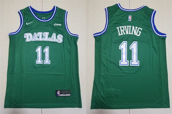 Men's Dallas Mavericks #11 Kyrie Irving Nike Green Classic Edition Jersey