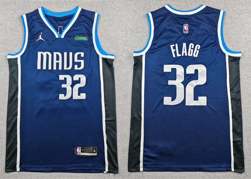 Mens Dallas Mavericks #32 Cooper Flagg Navy Statement Edition Swingman Jersey
