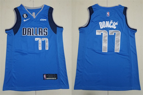 Mens Dallas Mavericks #77 Luka Doncic Nike Blue Icon Edition Jersey