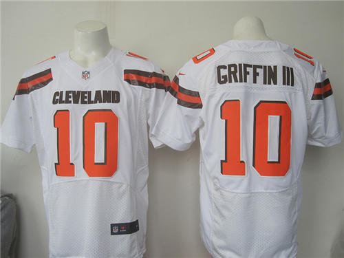Men's Cleveland Browns #10 Robert Griffin III 2015 Nike White Elite Jersey