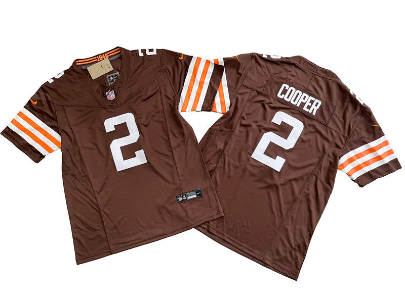 Men's Cleveland Browns #2 Amari Cooper Nike Brown Home Vapor F.U.S.E. Limited Jersey