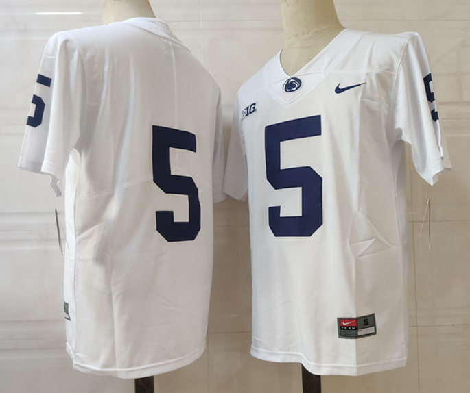 Mens Penn State Nittany Lions #5 Jahan Dotson Nike White College Football Game Jersey
