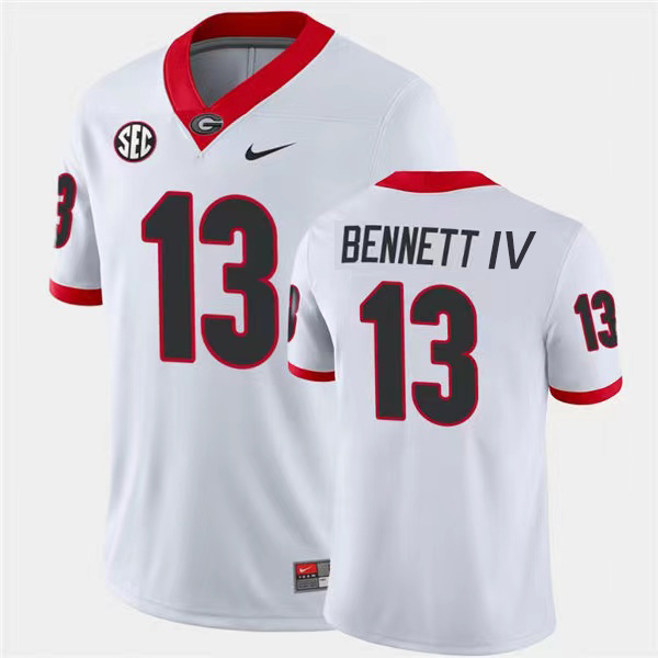 Youth Georgia Bulldogs #13 Stetson Bennett Nike White Football Game Jersey