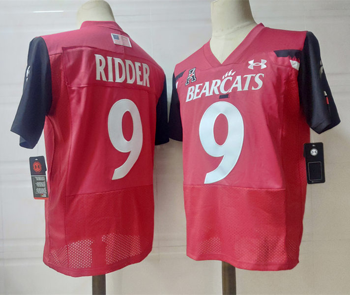 Mens Cincinnati Bearcats #9 Desmond Ridder Under Armour Red College Football Game Jersey