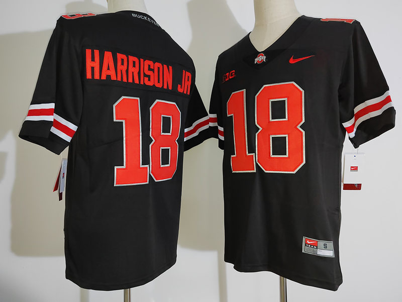 Mens Ohio State Buckeyes 18 Marvin Harrison Jr. Blackout College