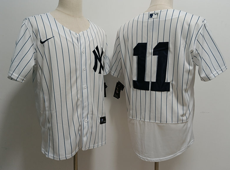 Mens New York Yankees #11 Anthony Volpe Nike White Home FlexBase Player Jersey