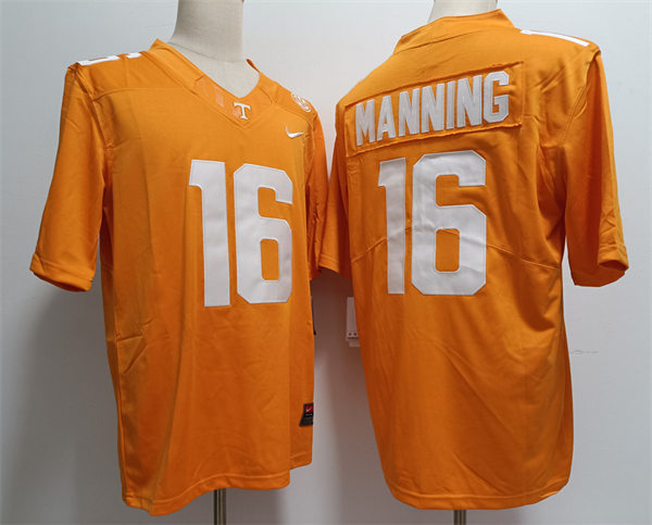 Men's Tennessee Volunteers #16 Peyton Manning Orange College Football Jersey
